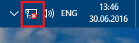 Windows 10 - трей, проводная Сеть